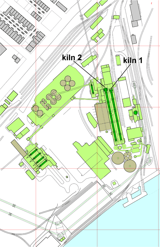 Casebourne's Billingham Pioneer cement plant later layout